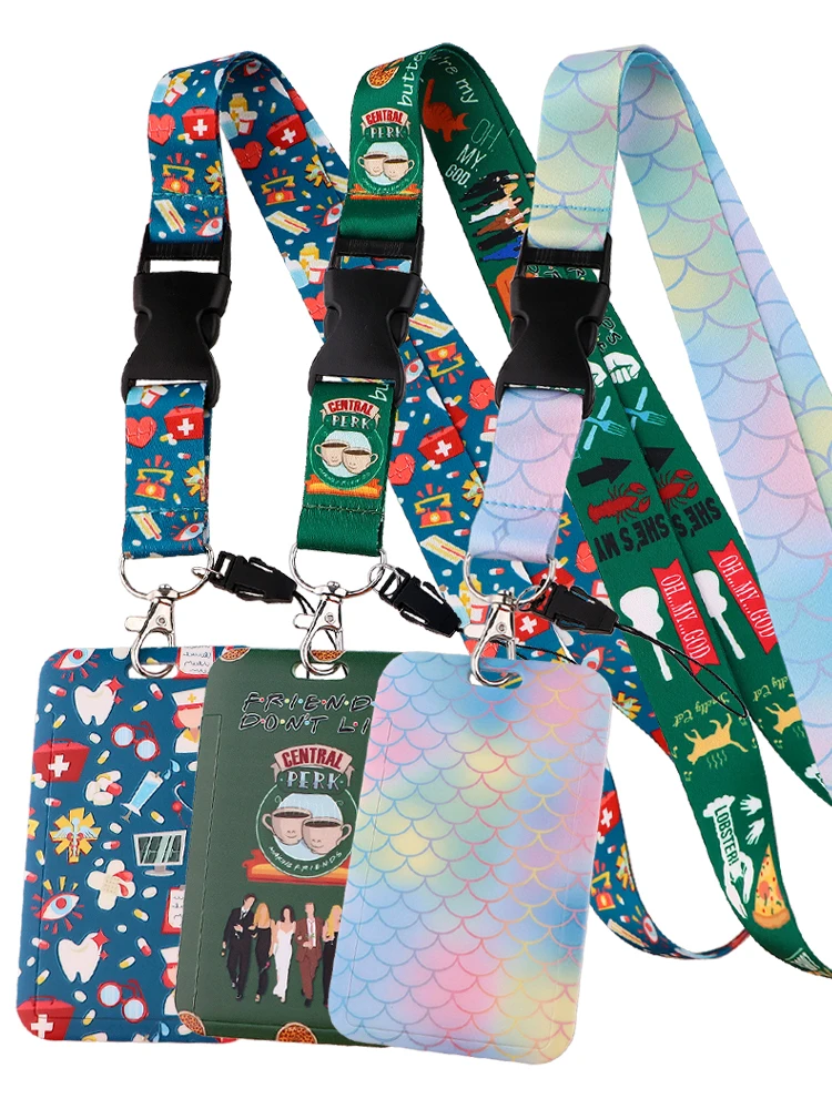 

Medical Supplies Card Holder Doctors Neck Strap Lanyards Keychain ID Card Cover Hang Rope Lanyard for Keys Accessories Gifts