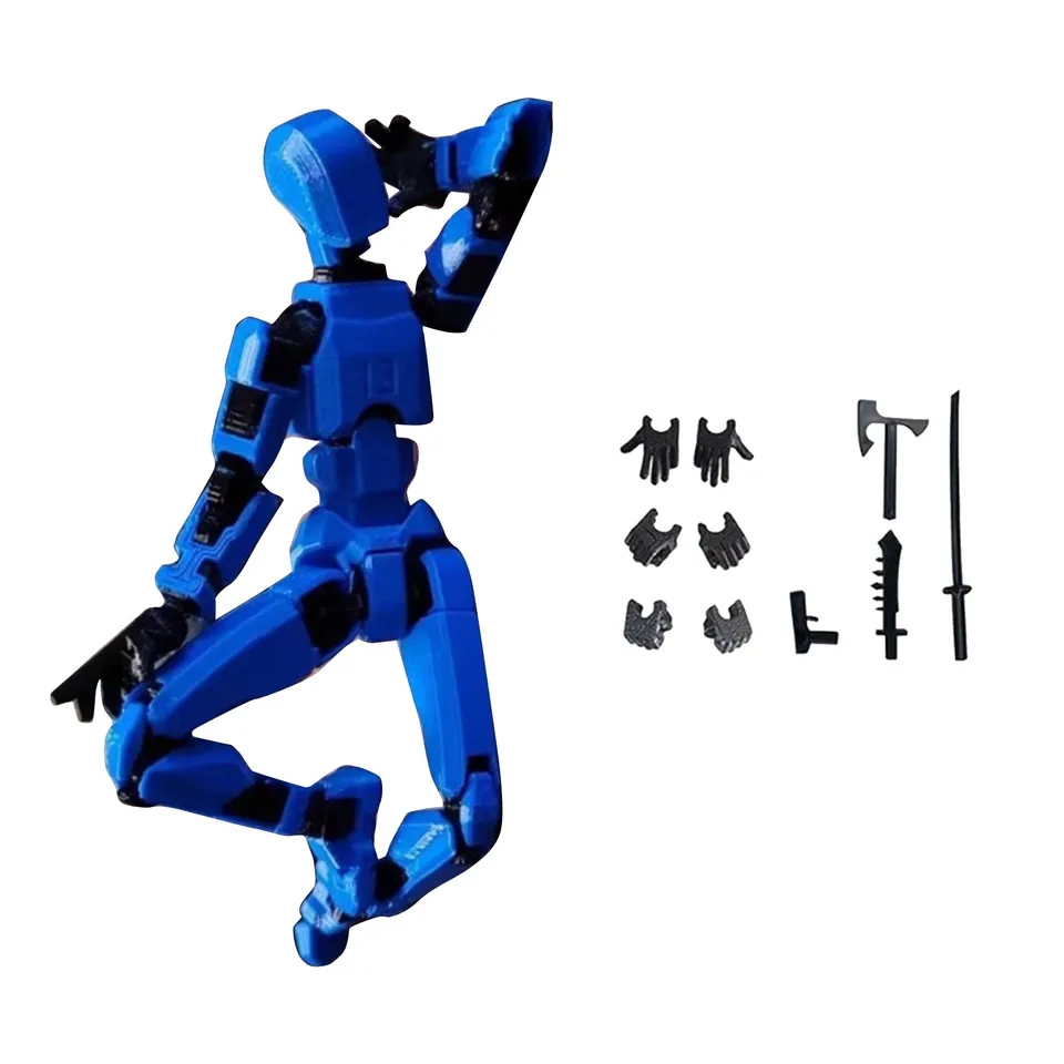 3D -geprinte actiefiguur - Multi -gejonte robotspeelgoed met beweegbare ledematen, futuristisch positief ontwerp | 13cm mechanisch verzamelbaar voor kinderen, volwassenen en bureaudecor, sci-fi