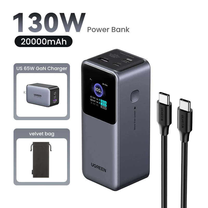 UGREEN Nexcode 25000mAh パワーバンク 200W UGREEN Nexode 25000mAh Power Bank 200W - Fast Charging GigaParts.com