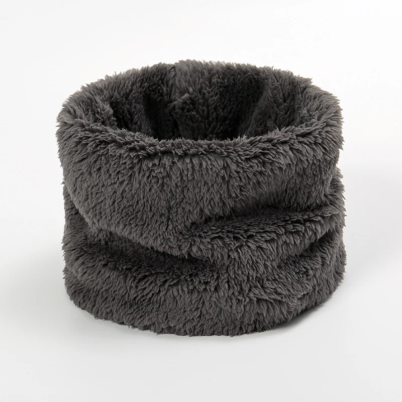 Winter Faux Circle Warmer Thick Chunky Scarf Woman For Neck Scarves Cycling Loop With Fur Knit Unisex Man Hiking Softl Scarf 6
