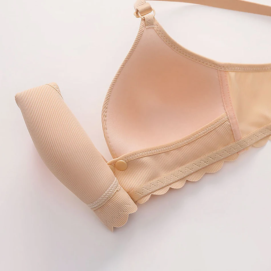 Pregnant Women Nursing Bras No Underwire with Support and Comfortable Exposure Proof Convenient for Moms Breastfeeding Sessions 6