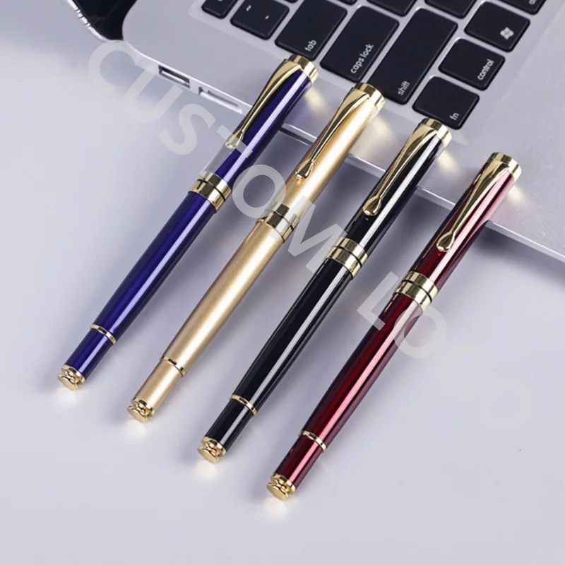 

1Pcs Metal Signature Pen Customized Advertising Pen Office Supplies Lettering Engraved Name Custom LOGO Stationery Wholesale