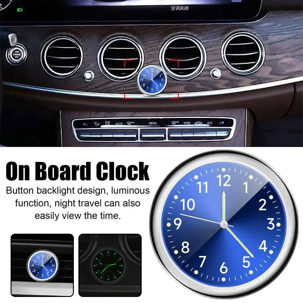 Car Clock Mini Watch Car Quartz Clock Mini Electronic Clock Waterproof Bicycle Motorcycle Watch Auto Car Dashboard In