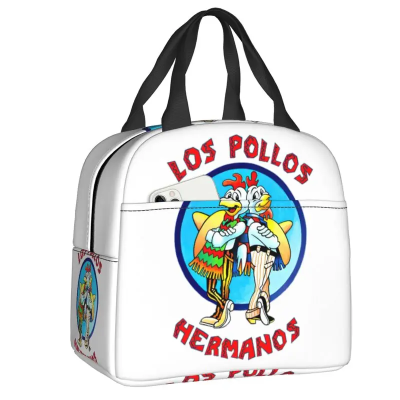 

Термоизолированные ланч-пакеты Los Pollos Hermanos с логотипом, женская сумка-тоут для обеда во все тяжкие для работы, школьного хранения, коробка для еды