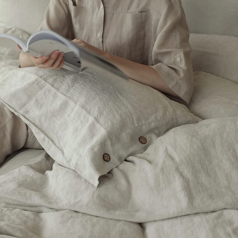 Natural Linen Flax Bedding Set 5