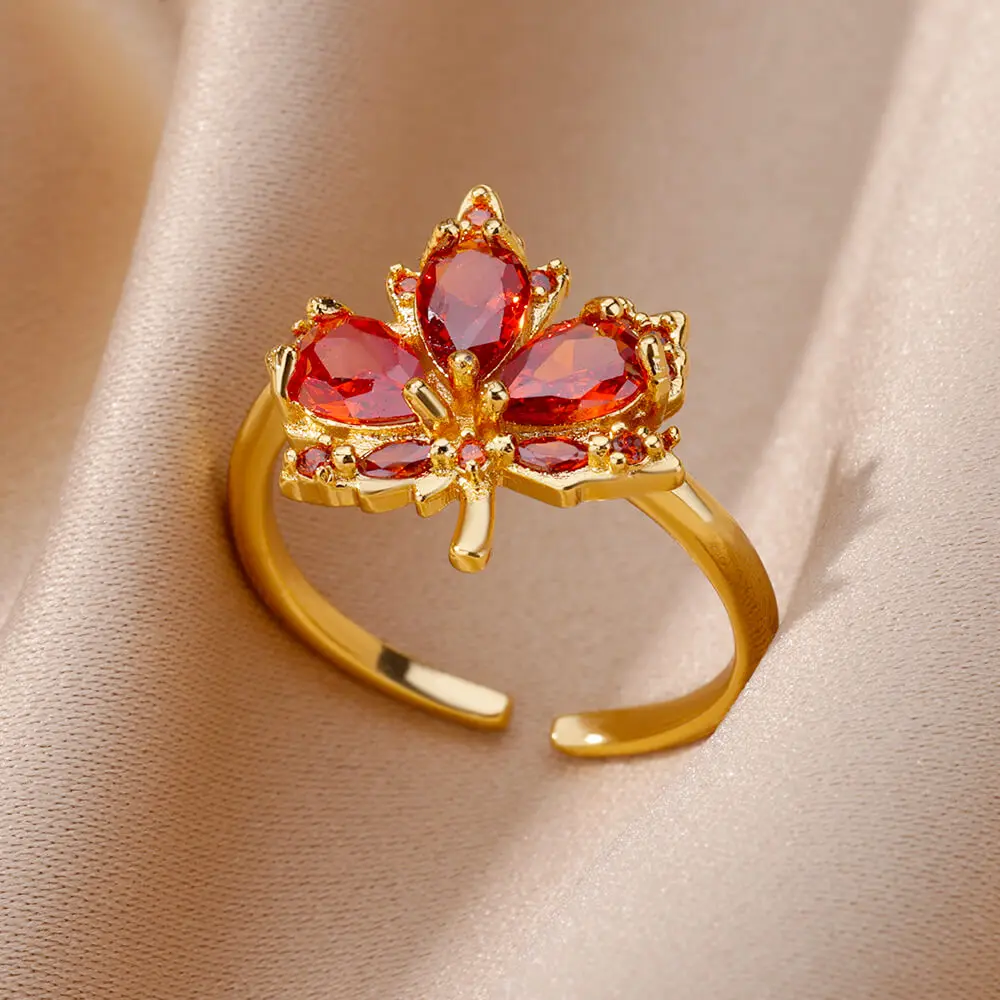 Red Stainless Steel Gold