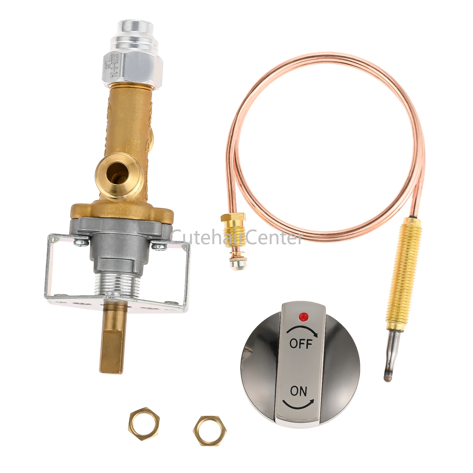 Glp Propano Gás Flame Failure Safety Control Valve Kit Baixa Pressão Botão Termopar para Gás Firepit Aquecedor 50.000 Btu