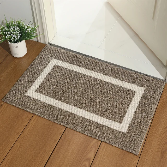 Olanly Door Mat Dirt Resistant Entrance Foot Mat Outdoor Soft Kitchen Rug Non-Slip Floor Carpet Absorbent House Welcome Doormat