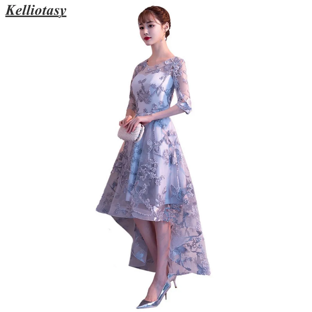 High Low Bridesmaid Dress Affordable Seductive Girls Bridal Party Dress GMQ008