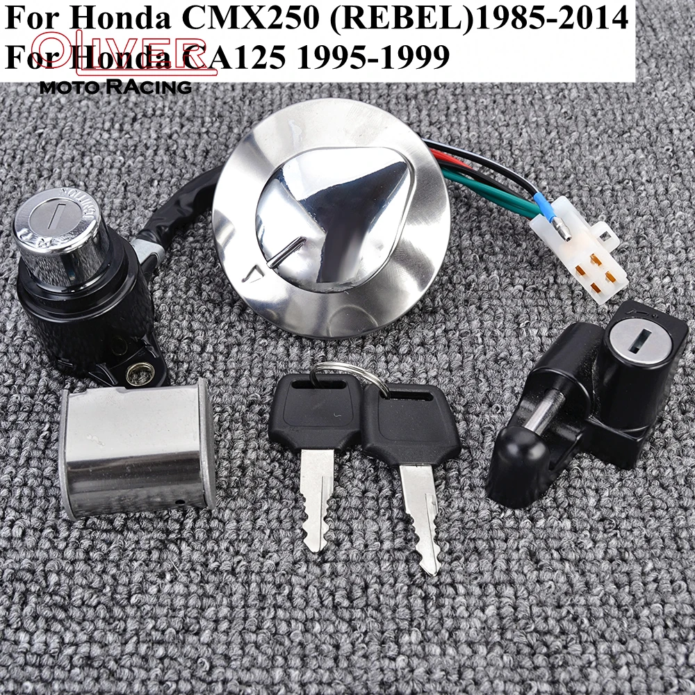 혼다 CMX250 레블 CMX 250 1985-2014 CA125 1995-1999 CA 125용 점화 스위치 연료 시트 잠금 장치 가스 캡 키 세트