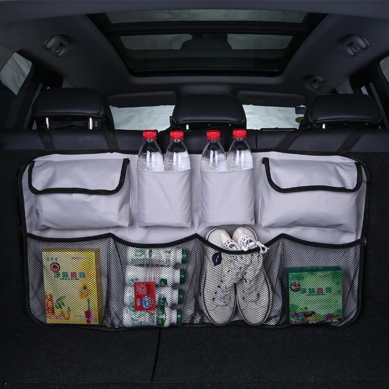 

Universal Car Seat Back Hanging Organizer Bag Multi Hanging Nets Pocket Trunk Organizer Car Rear Seat Back Storage Bag