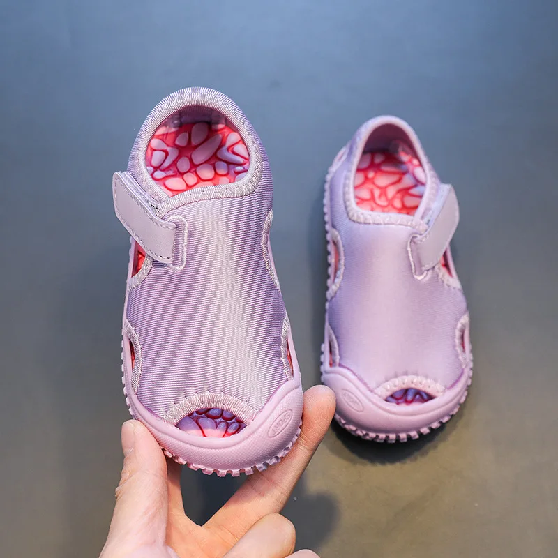 

2023 Girls candy colors airplane shoes Non slip quick drying shoes kids Sandals barefoot Summer Soft Bottom Children Sandals