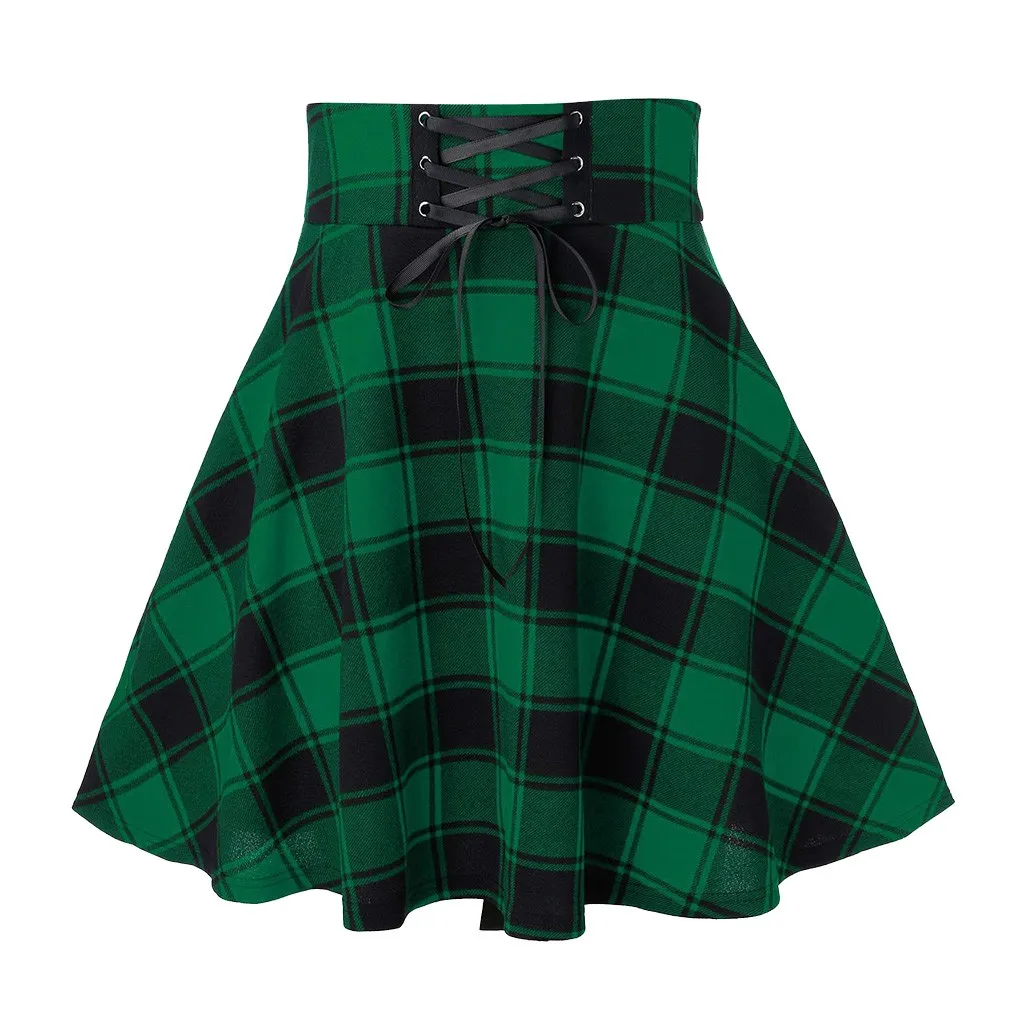 Black Checkered Women's Gothic Skirt Women Pleated Plaid Skirts Spring Autumn Girl Hip Hop Female Punk Goth Mini Skirt Clubwear denim skirts for women