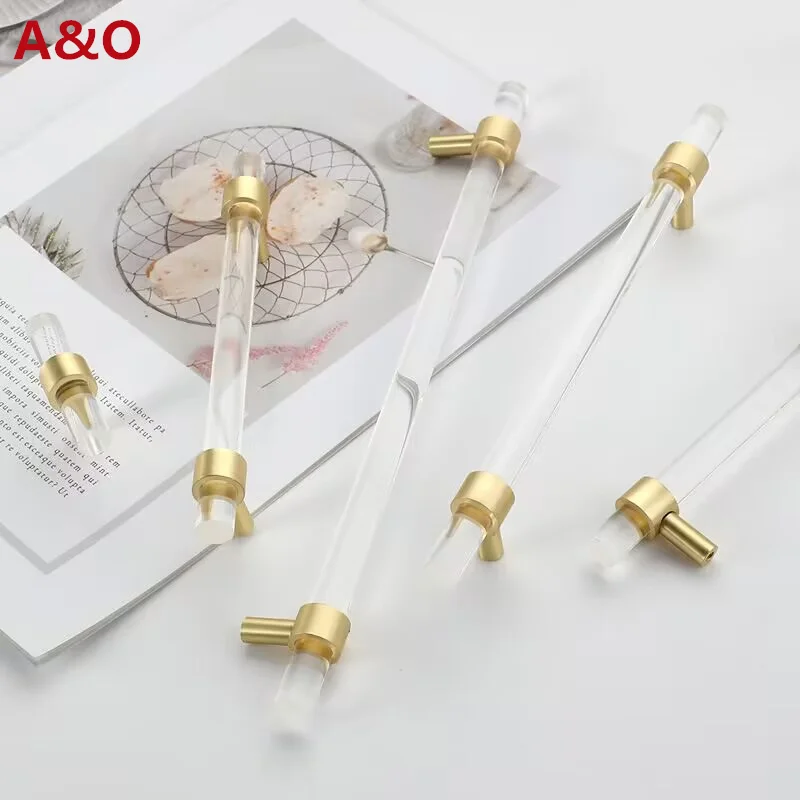 Cabinet Handles Handles Drawer Cabinet Furniture Kitchen Handles For Cabinet Knob Door Drawer Furniture Kitchen Golden Transparent Crystal Wood