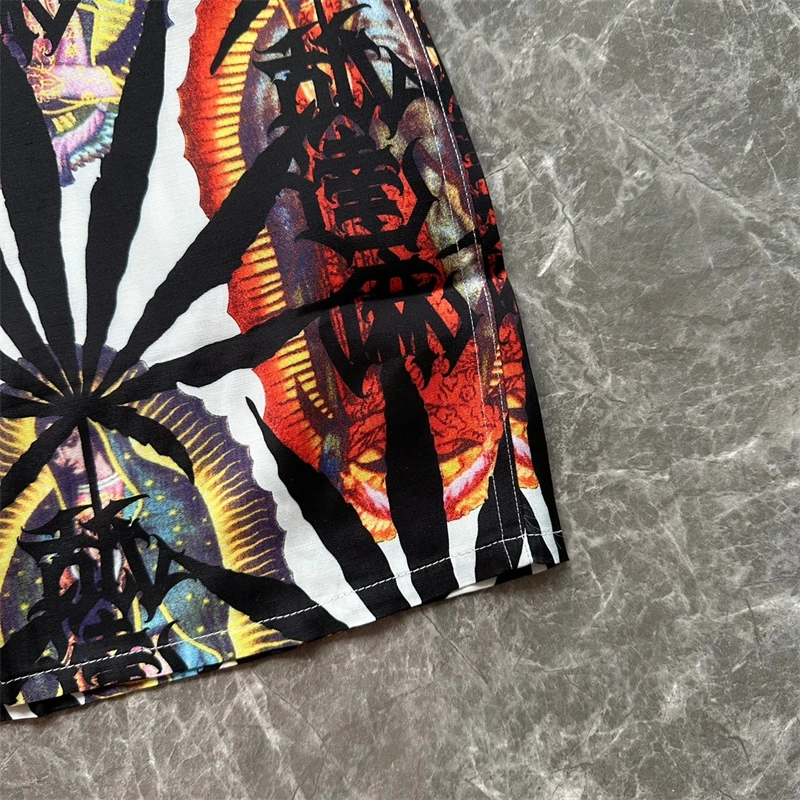 2023ss WACKO MARIA Short Sleeve Shirt Men Women 1:1 Best Quality Hawaii Beach Lapel Shirts