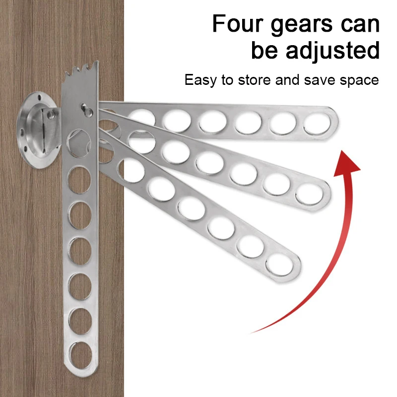 Drying Racks Stainless Steel Wall-mounted Folding Clothes Rail Adjustable Telescopic Clothes Hanger Multi-purpose 4