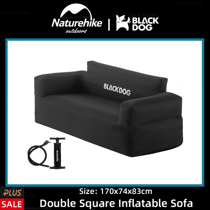 

Naturehike-BLACKDOG Outdoor Double Square Inflatable Sofa Camping Picnic Travel Lazy Boy Inflatable Sofa Bed Load Bearing 300KG