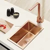 Kitchen Household Sink Gold Single Small 304 Stainless Steel Kitchen Sinks Wash Basin Double Kitchen  Accessories Sinks 4