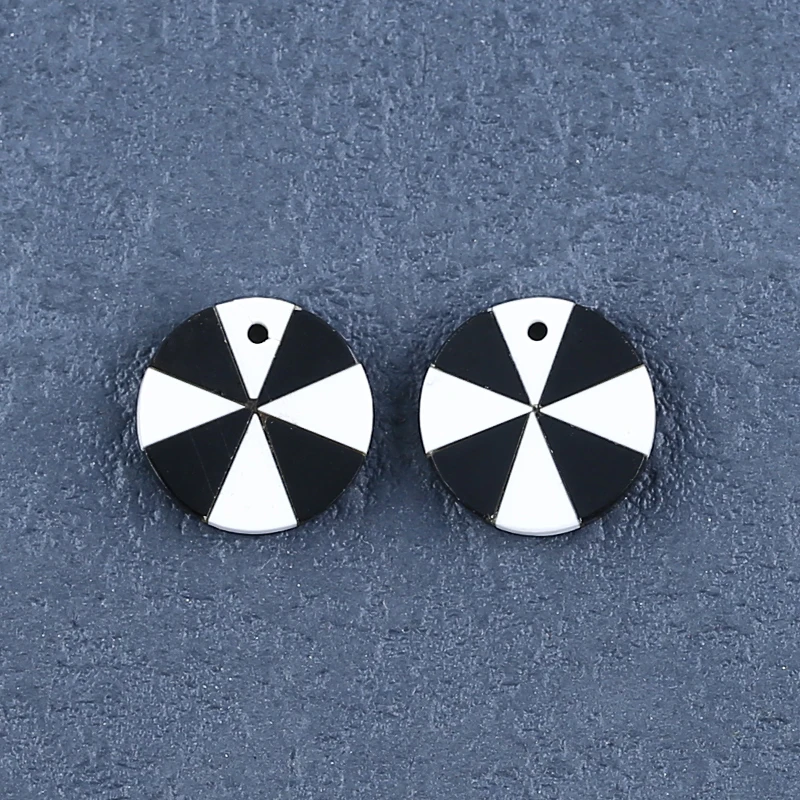 Natural Stone White Agate,Obsdian Round Shape Fashion Jewelry Women Earrings Accessories 12x3mm 1.3g