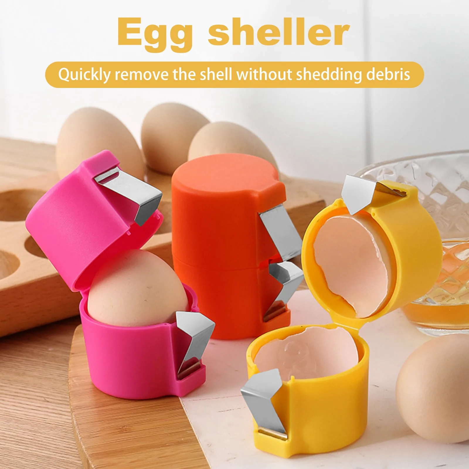 1Pc Egg Opener Tool Easy-to-Use Egg Opener Cracker Separator Tool Handheld Eggshell Breaker Cutter Topper Remover for Chicken egg shell opener