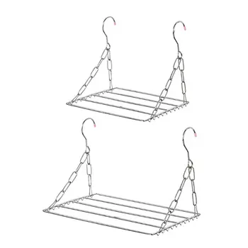 Stendibiancheria pieghevole per scarpe da balcone, stendibiancheria in acciaio inox, biancheria intima G5AB 1