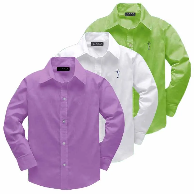 Kids Shirts Children White boys/girls long Sleeve baby wedding Clothing Students Tops Tee, kids shirts,boys shirts