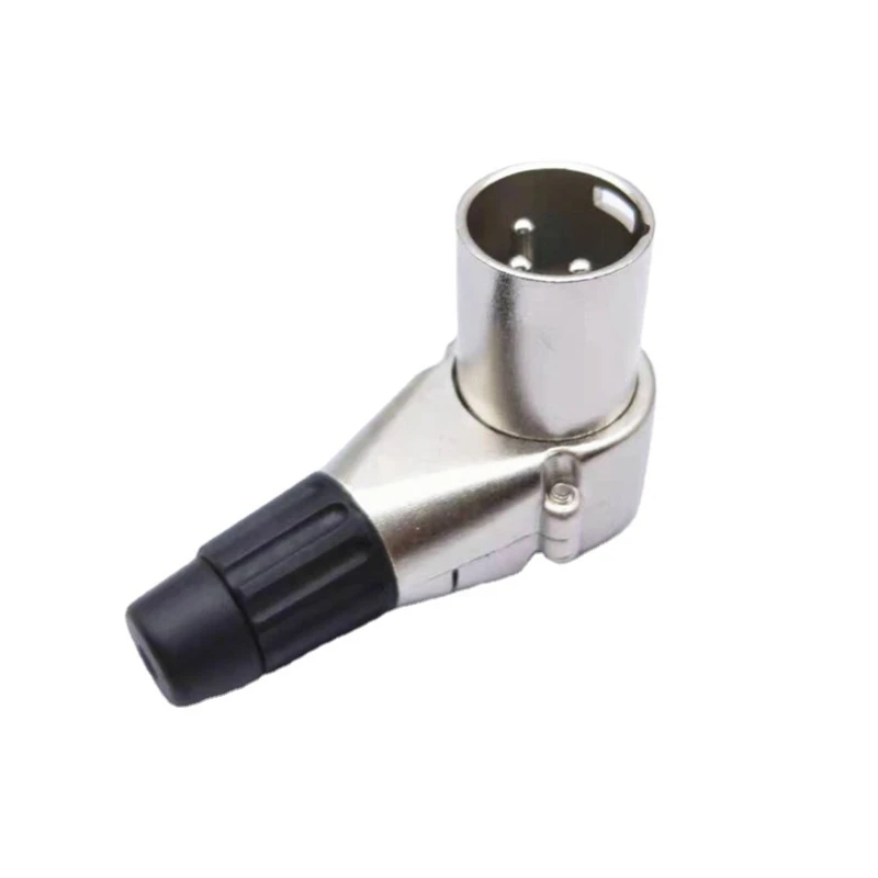 

10 Pieces 3 Pin XLR Angle Adapter Durable Metal 3-Pin Connector Microphone Plug Male/Female Multi-directional Connector
