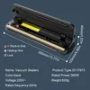 New Food Vacuum Sealer Machine Dry and Moist Food Modes 60KPA Automatic For Food Preservation With 10Pcs Bags Paper Making Ma 4