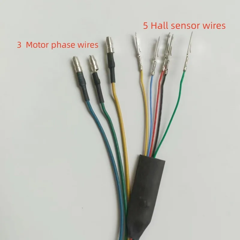 전기 자전거 250W 350Wwheel 모터 와이어 전기 스쿠터 모터 라인 500W 허브 모터 케이블, 총알 커넥터 포함