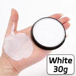 Vivid White Black Red Water - Based Makeup Paint for Adults - Ideal for Skull, Witch, Goth, Cosplay, Halloween, Christmas, and Party Looks (White)
