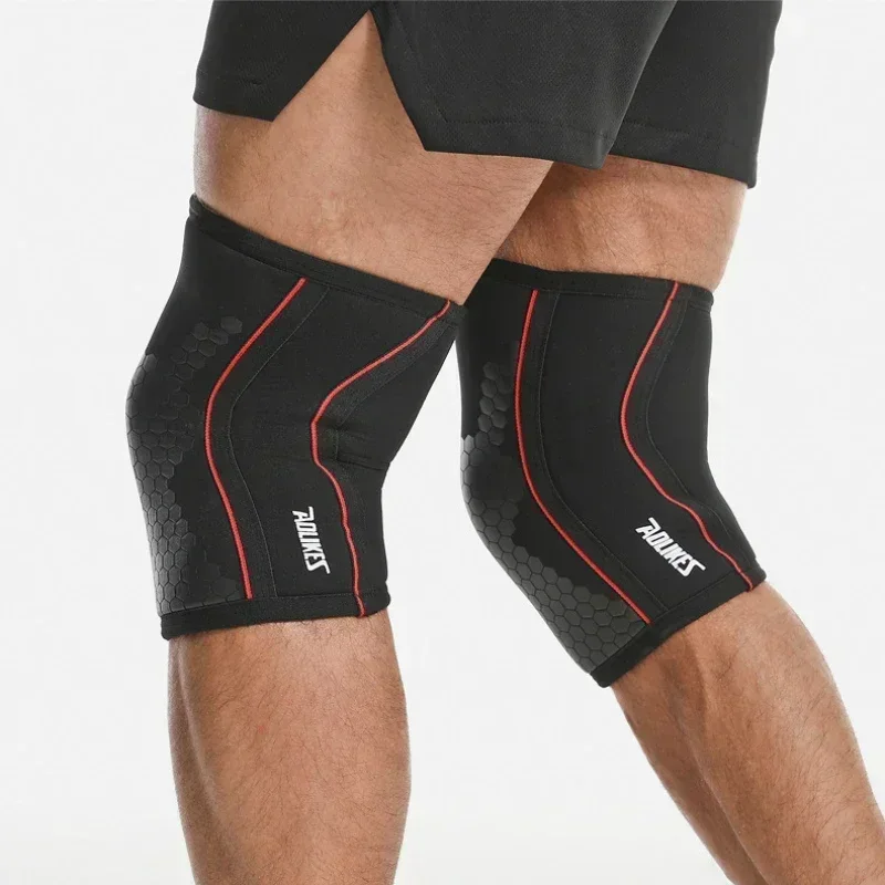 1PCS 7mm Neoprene Knee Support Sleeve for Weightlifting Compression Knee Brace Support For Squats Crossfit Training Workout