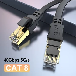 High-Speed Flat Ethernet Cable - CAT 8, 40Gbps, 2000MHz, Various Lengths - 5m (CAT8 40Gbps Flat)