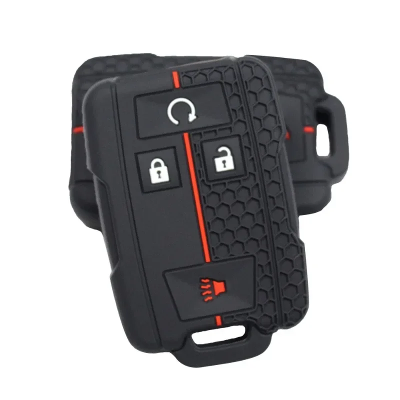 Silicone car key case for Chevrolet Colorado Silverado 1500 2500HD 3500HD GMC Yukon Sierra Canyon remote key protector key case cover key case remote control case cover