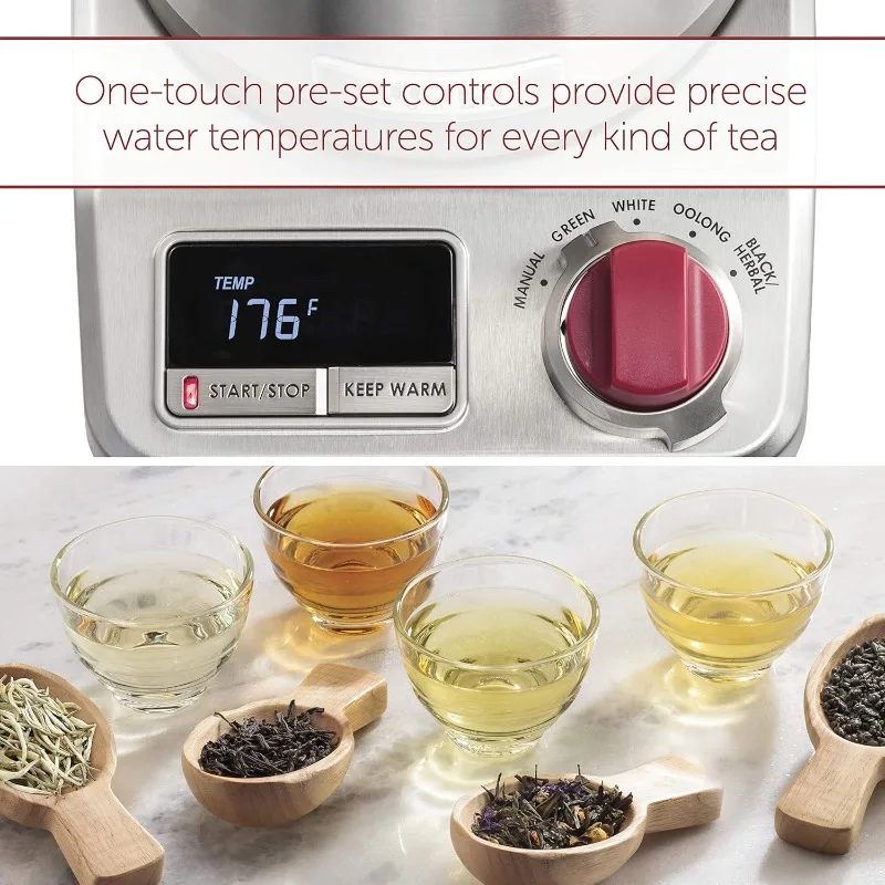 Wolf Gourmet True Temperature Electric Kettle, 1.5 Liter Capacity, WGKT100S 2