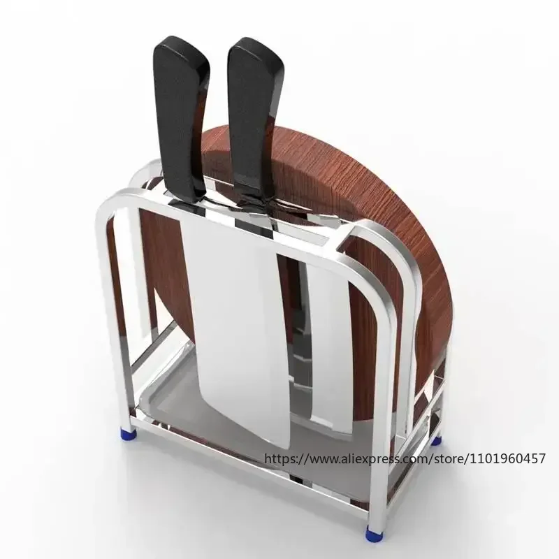 304 Stainless Steel Knife Holder, Chopping Board Rack, Kitchen Special Storage Rack, Cutting Board Rack, Knife Seat Rack 5