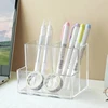 100% new brand and high-quality  Makeup Box Make Up Brush Bucket Cosmetic Organizer Student Desk Pen Container Storage Box 1