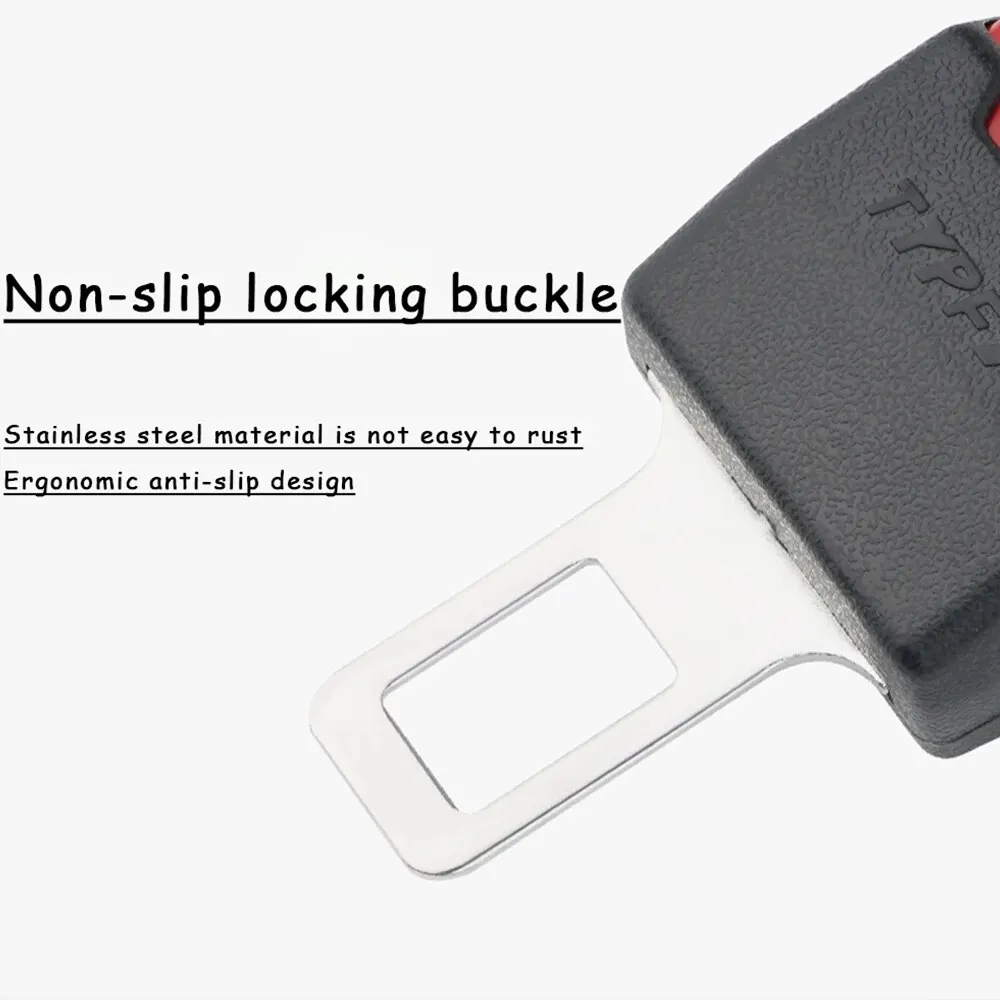 Seat Belt Extender 2 PCS Car Seat Belt Clip Extender Safety Seatbelt Lock Buckle Plug Thick Insert Socket Extender Safety Buckle