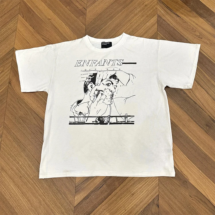 

Футболка свободного кроя с коротким рукавом для мужчин и женщин, с принтом детей