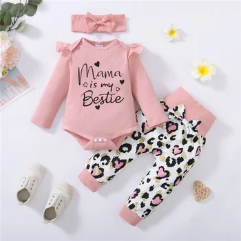 Baby Girl Mama Romper & Pant Set 1
