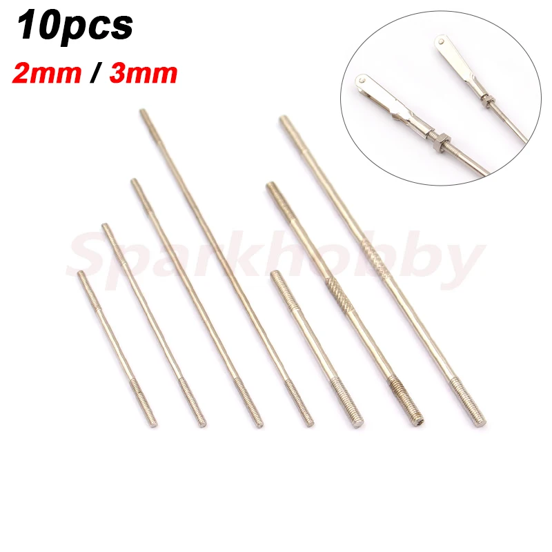 

10pcs M2 M3 Double ended Threaded Tie Rod 45/60/75/100mm Length Can Freely Collocation Iron Chuck / Ball Head Buckle Accessories