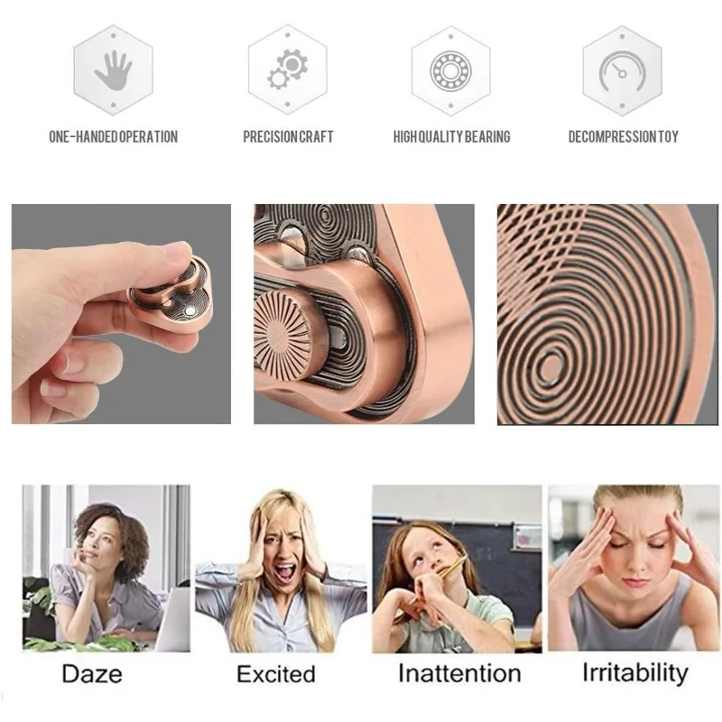 Metal Fidget Slider Toy Triangle Spin Card Push EDC Toy Sensory Fun Office Desk Relief Anxiety Adult Ideal Gift fidget toy sensory fidget toy anti stress toy finger sensory toy