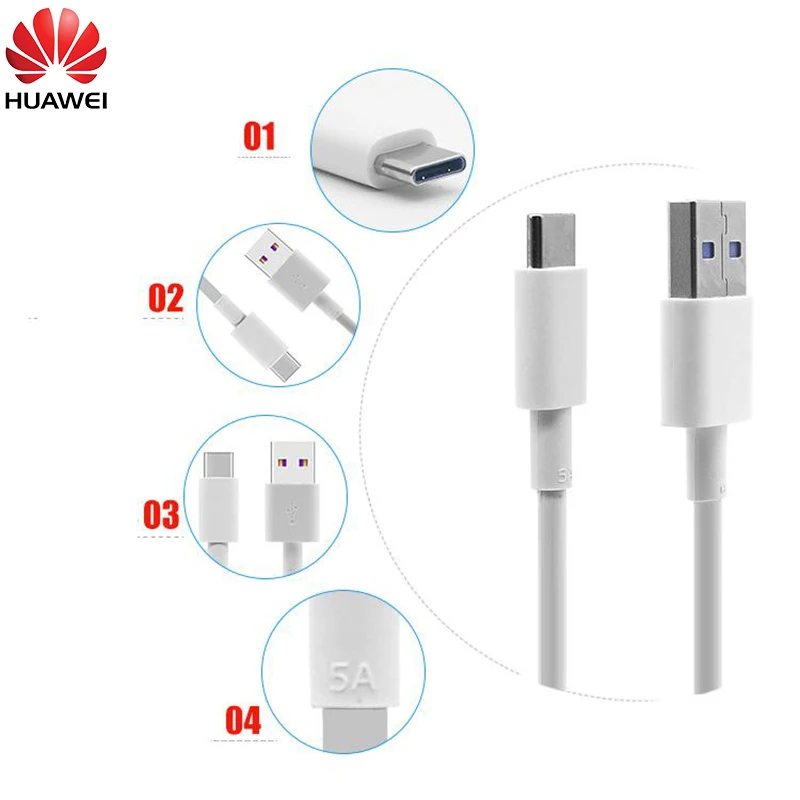 Cuffie Bluetooth Huawei Cavo USB-C Originale Huawei 5A - Super Ricarica Per P20 Pro, Mate 10 Pro E Altri Modelli Huawei Fast Charging - Foto 12