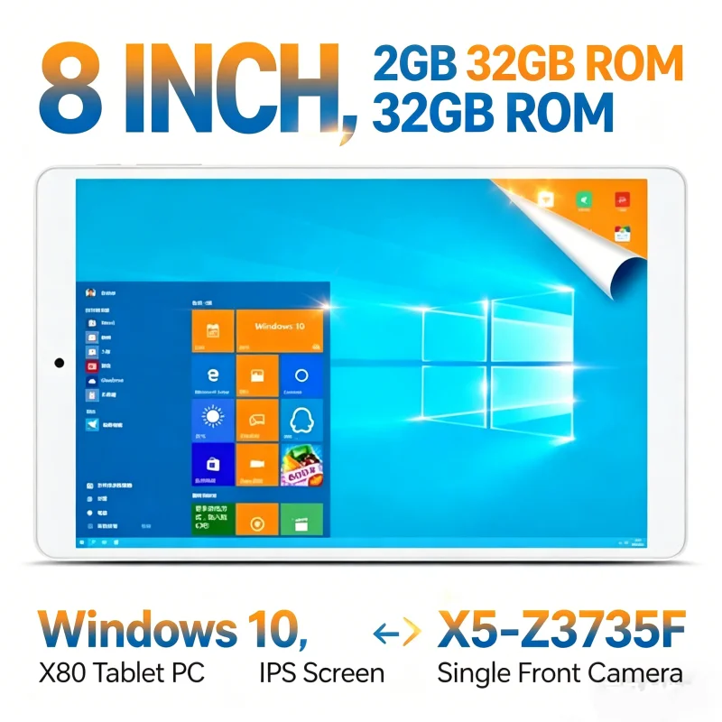 Drop Shipping 8 INCH 4GB RAM+64GB ROM T10 Onda Windows 10 Tablet PC Flash Sales Z3735F CPU 1280*800 Pixel Quad Core