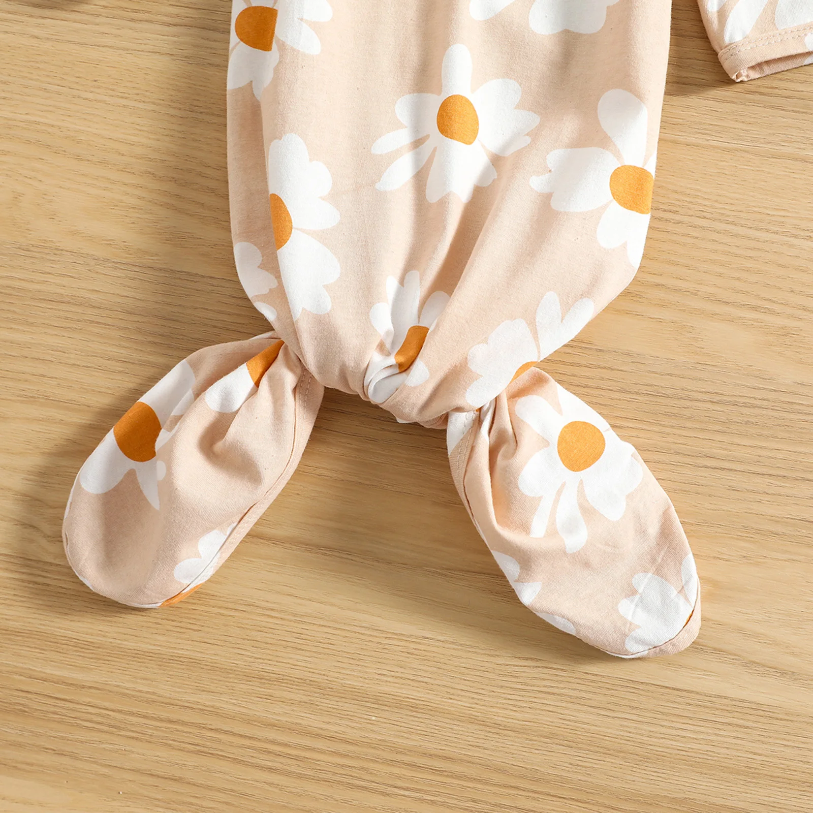 Newborn Baby Girl Sleep Sack Sets, Long Sleeve Flower Printed O-Neck Sleeping Pocket + Cute Headband Suits Sleeping Bags