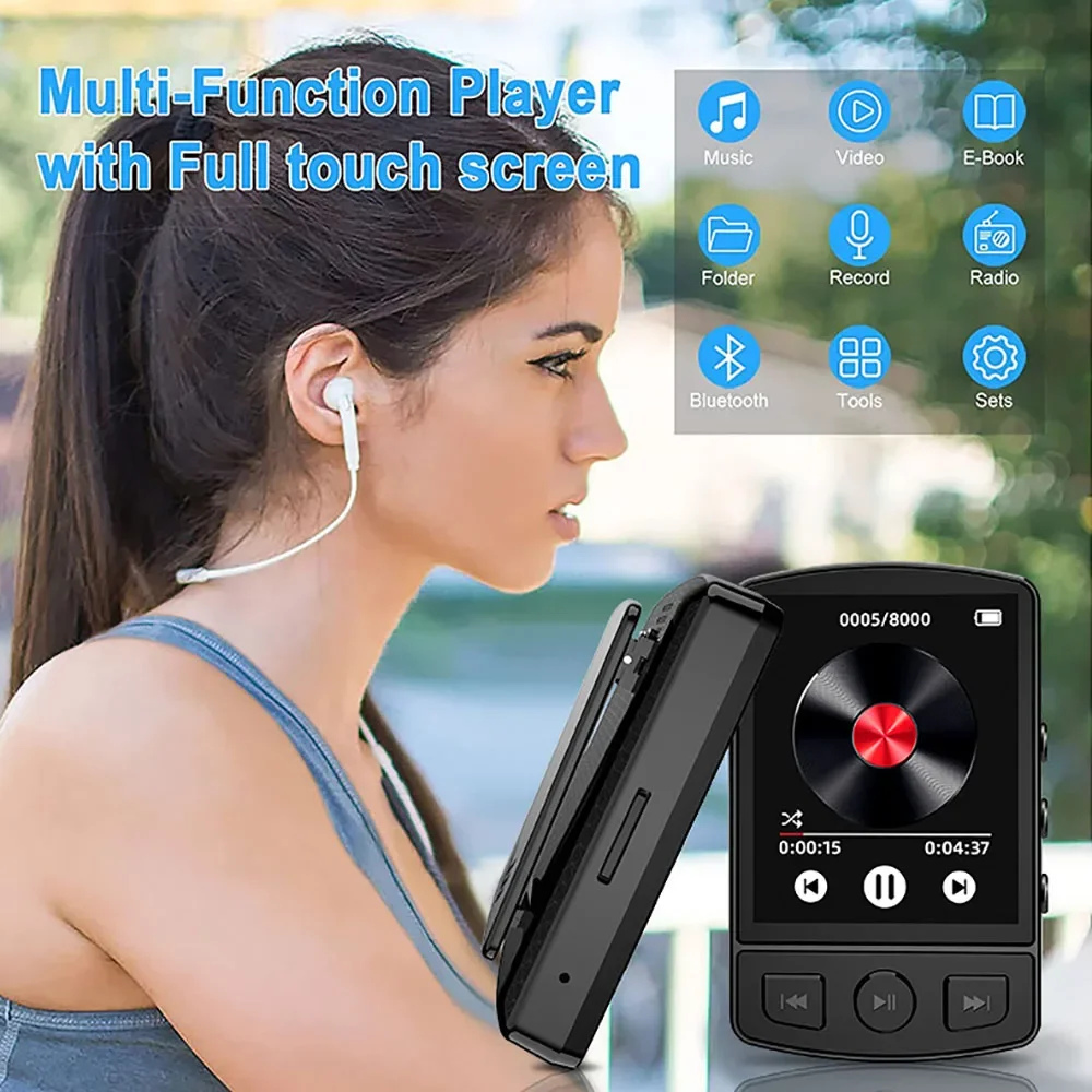 Portable Bluetooth MP3 Player with FM Radio and EBook