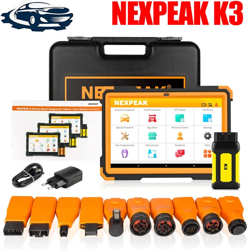 

NEXPEAK K3 Pro OBD2 Профессиональный полный диагностический инструмент, считыватель кодов автомобиля, сканер IMMO ABS, активный тест, Автомобильный сканер
