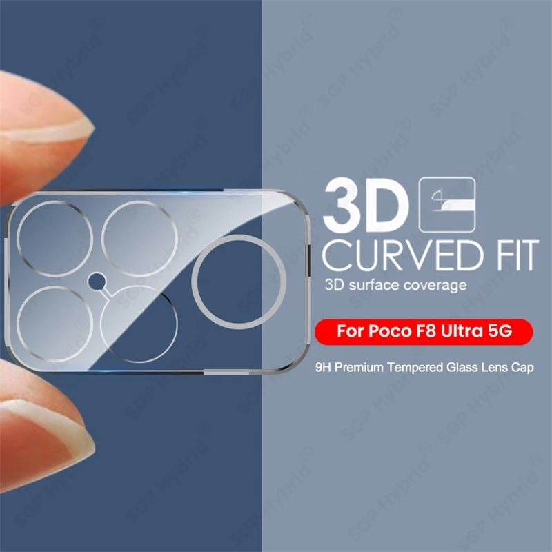 Crystal Clear 3D Curved Tempered Glass Camera Protector with Rear Lens Cover