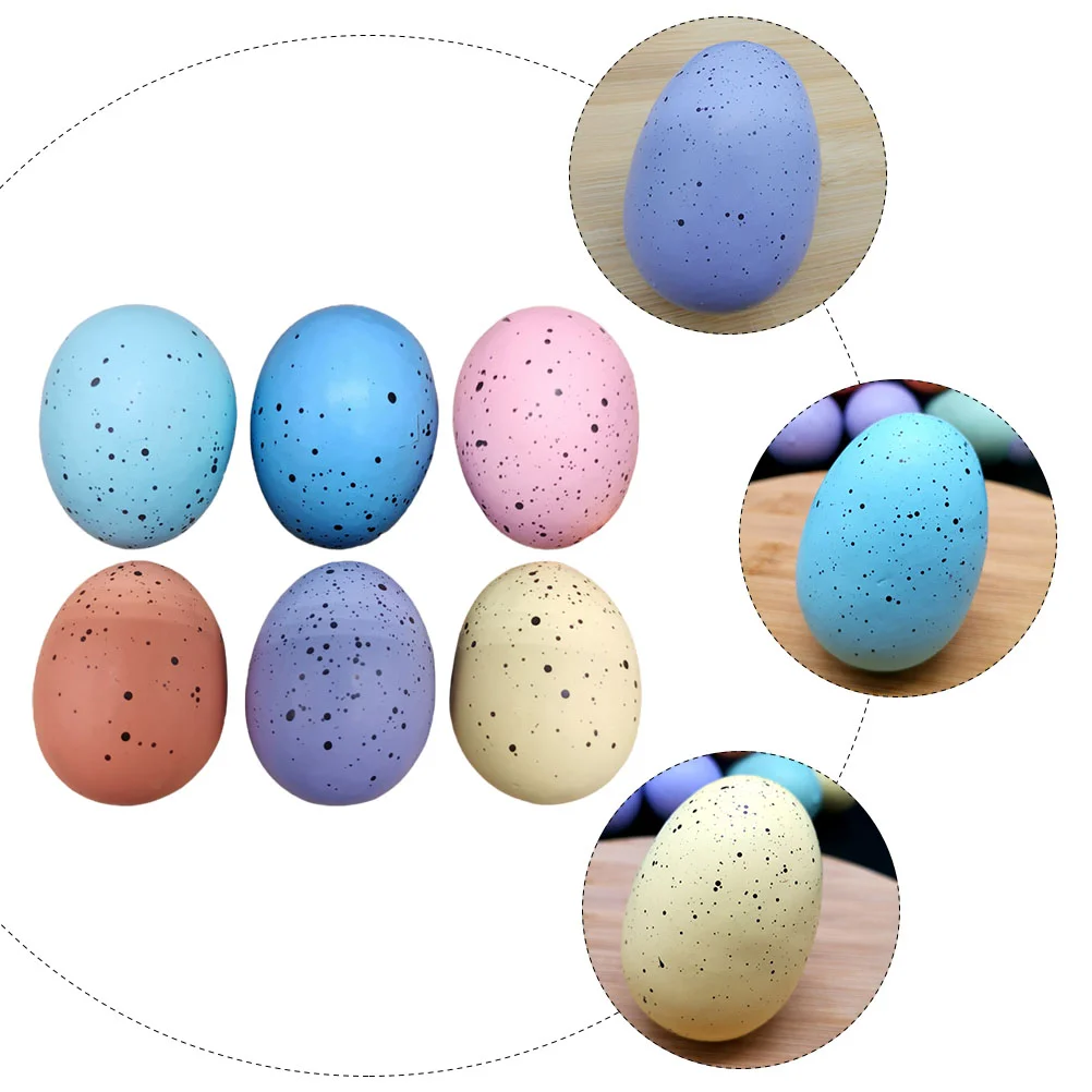 

6 Pcs Model Simulation Egg Decorating Kits Child Kid Craft Foam Simulated Models