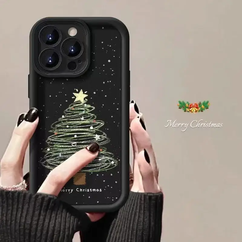 Festive Christmas Tree Star River Soft Shockproof Phone Case