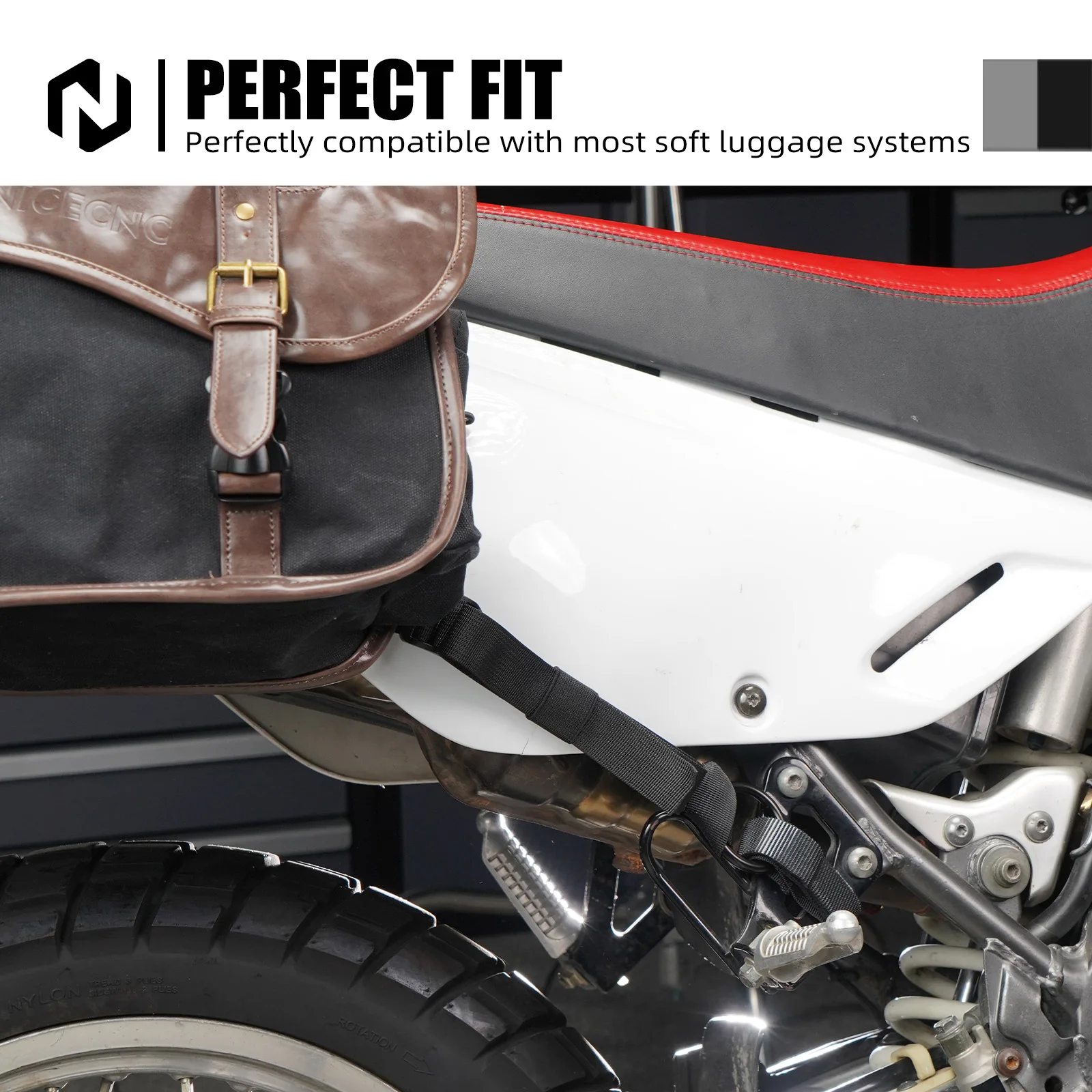 Universal Für Honda CRF XR650L Suzuki RMZ DR-Z400 Yamaha YZ YZF WRF Kawasaki KX KXF KLX Off-Road weiche Tasche Retention Ringe Riemen – Detail 11